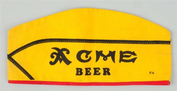 ACME BEER DELIVERY MANS CLOTH CAP.               