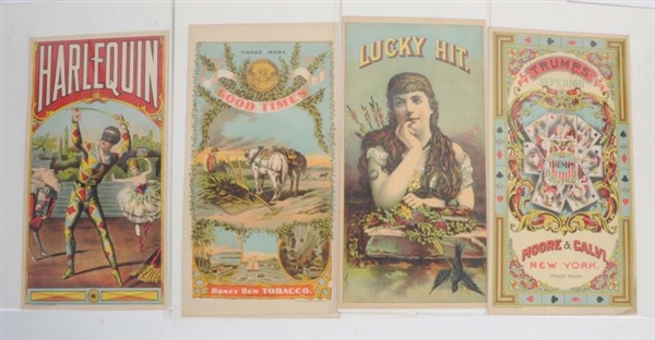 LOT OF 4: TOBACCO LABELS.                         