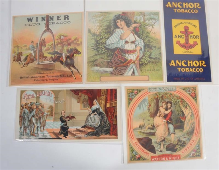 LOT OF TOBACCO LABELS.                            