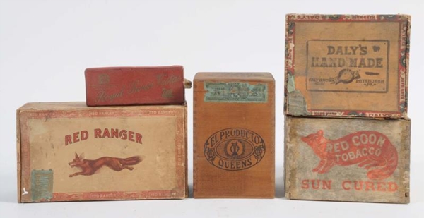 LOT OF TOBACCO BOXES.                             
