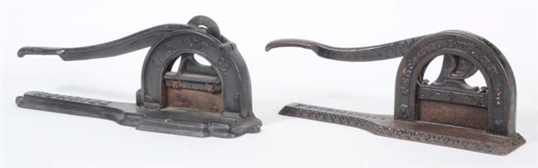 LOT OF 2: TOBACCO CUTTERS.                        