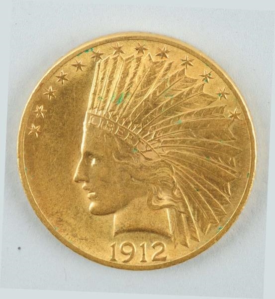 1912 $10 GOLD INDIAN EAGLE COIN.                  