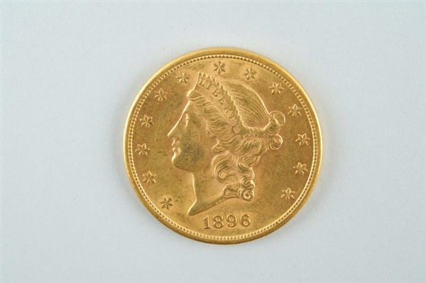 1896 S $20 GOLD DOUBLE EAGLE LIBERTY.             