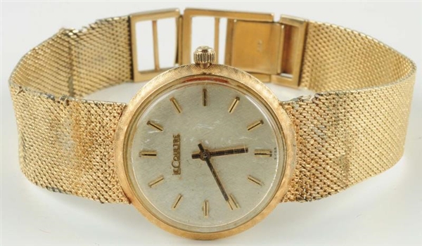 14K YG LE COULTRE GOLD WATCH.                     