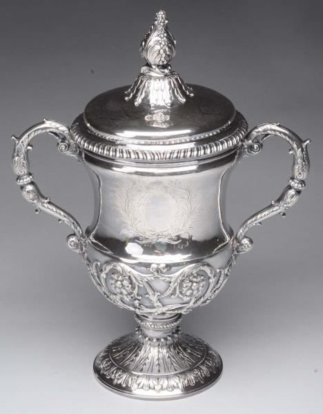 ENGLISH SILVER CUP & COVER.                       