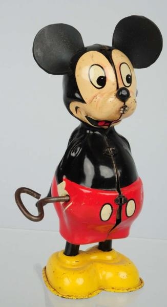 LINEMAR TIN 1950S WIND-UP MICKEY MOUSE.           