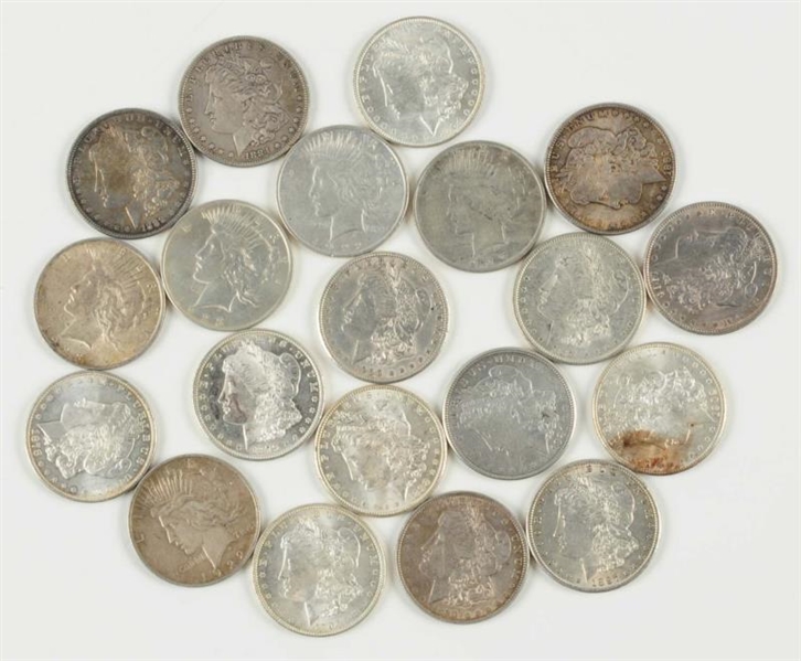 LOT OF SILVER DOLLARS.                            