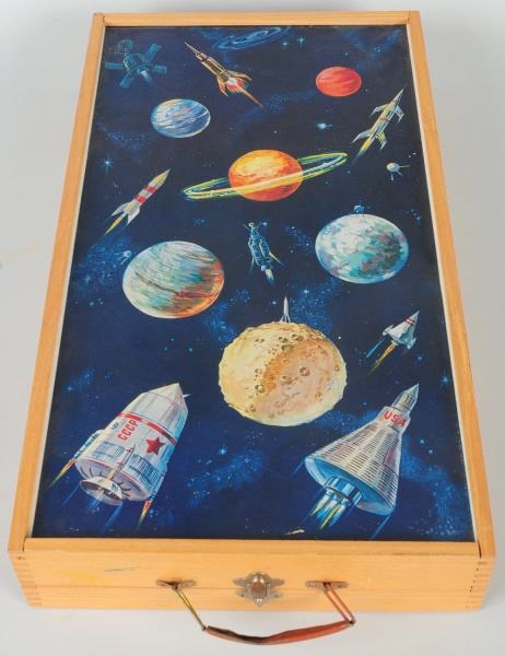 UNUSUAL WOODEN SPACE GAME.                        