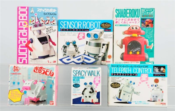 LOT OF 6: CONTEMPORARY JAPANESE ROBOTS.           