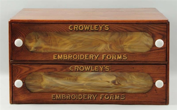 COWLEYS EMBROIDERY FORMS DISPLAY CABINET.        