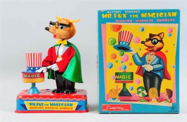BATTERY-OPERATED MR. FOX THE MAGICIAN.            