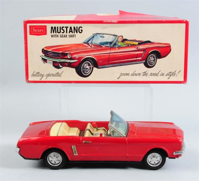 JAPANESE BATTERY-OPERATED 1965 MUSTANG TOY.       