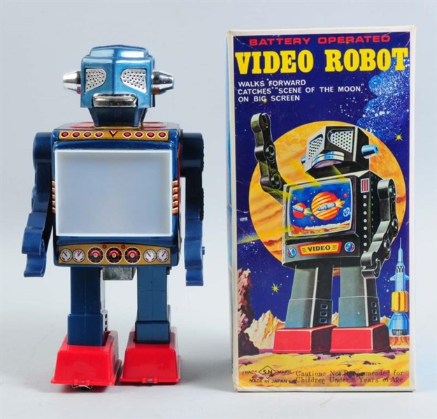 JAPANESE BATTERY-OPERATED VIDEO ROBOT.            