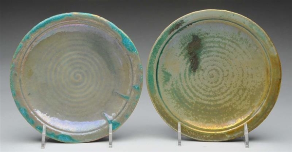PAIR OF PEWABIC POTTERY PAIR OF PLATES.           