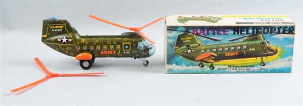 JAPANESE BATTERY-OPERATED BATTLE HELICOPTER TOY.  