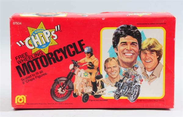 MEGO "CHIPS" MOTORCYCLE TOY.                      