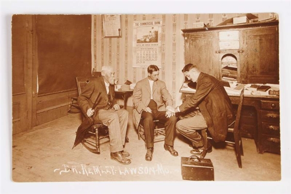 REAL PHOTO POSTCARD OF DOCTORS OFFICE            