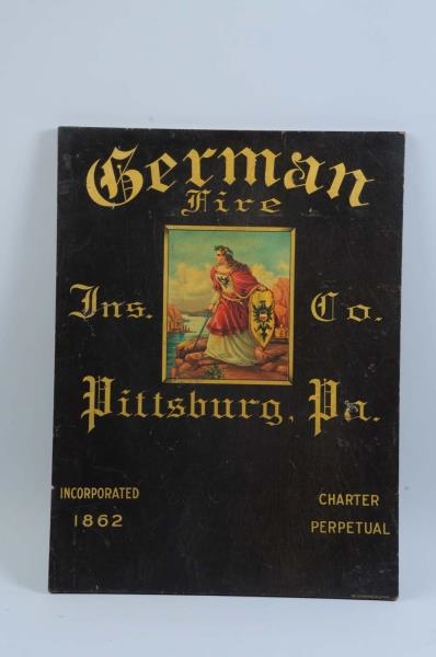 GERMAN FIRE INSURANCE COMPANY SIGN.               