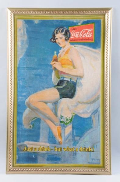 1929 COCA - COLA BATHING GIRL POSTER.             