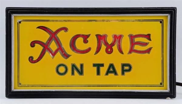 ACME BEER CANISTER SIGN.                          