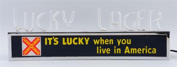 LUCKY LAGER ELECTRIC BUBBLE SIGN.                 