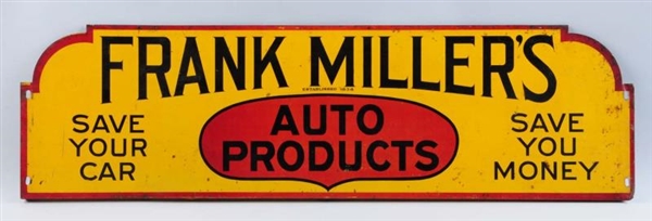 FRANKS MILLERS AUTO PRODUCTS SIGN.              
