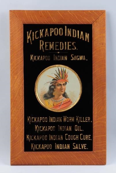 KICKAPOO INDIAN REMEDIES SIGN.                    