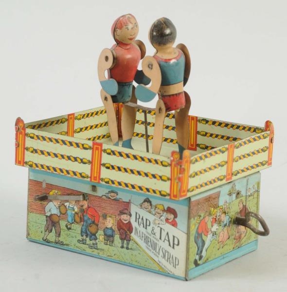 UNIQUE ART TIN RAP & TAP BOXING PARTNERS TOY.     