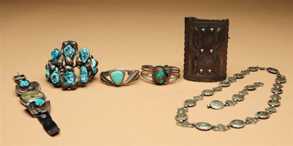 LOT OF 6: INDIAN JEWELRY.                         