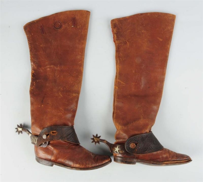 PAIR OF MARKED 101 RANCH HIGH TOP COWBOY BOOTS.   