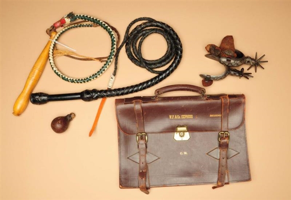 LOT OF 5:  ASSORTED WESTERN ITEMS.                