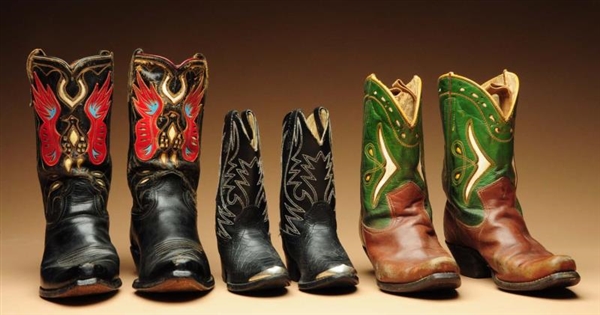 LOT OF 3: PAIRS OF COWBOY BOOTS.                  