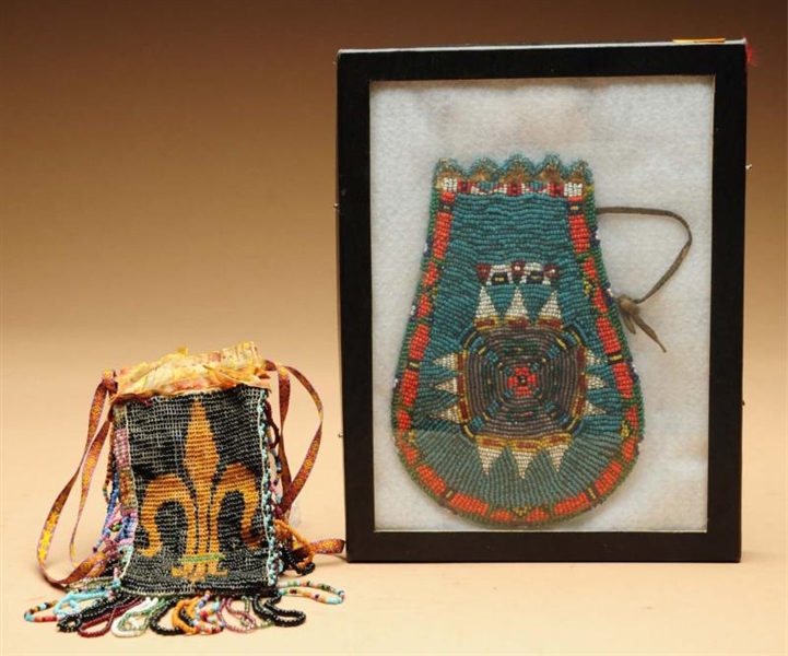 LOT OF 2: EARLY 20TH CENTURY BEADED BAGS.         