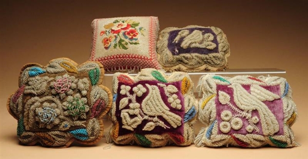 LOT OF 5: WHIMSEY PINCUSHIONS.                    