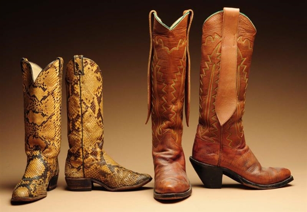 TWO PAIRS OF COWBOY BOOTS.                        