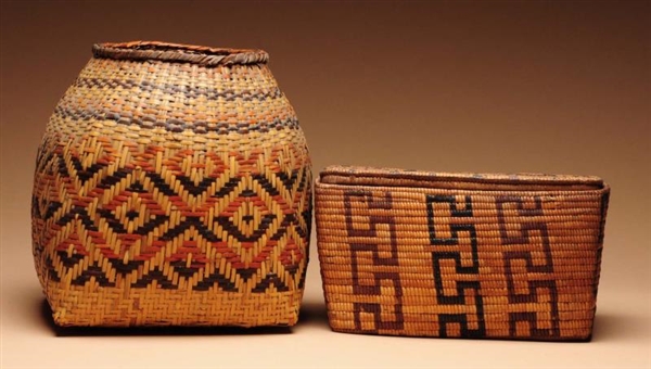 LOT OF 2: INDIAN BASKETS.                         