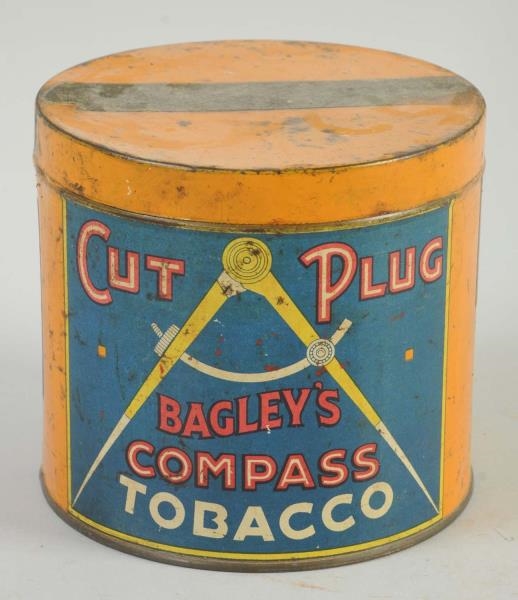 BAGLEYS CUT PLUG TOBACCO TIN.                    