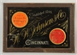 W.W. JOHNSON WHISKEY REVERSE PAINTING SIGN.       