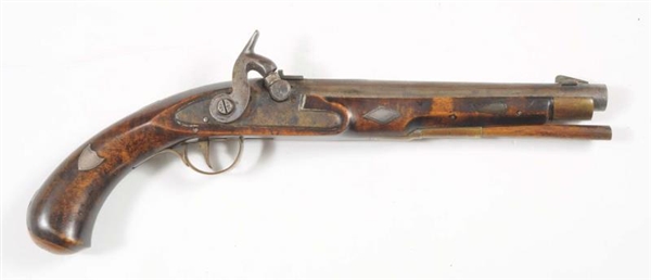FINE ENGRAVED UNMARKED PERCUSSION S.S. PISTOL.    
