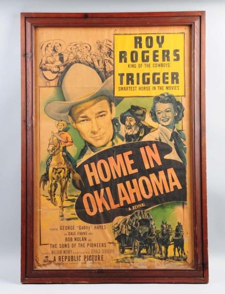 ROY ROGERS HOME IN OKLAHOMA MOVIE POSTER.         