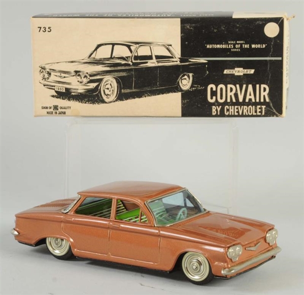 JAPANESE TIN LITHO FRICTION CORVAIR AUTO.         