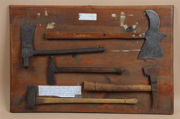 LOT OF 5: OLD AXES.                               