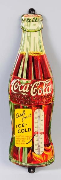 1930S SCARCE COCA - COLA CANADIAN TIN THERMOMETER 