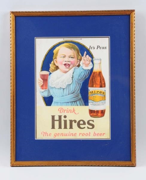 EARLY HIRES ROOT BEER CARDBOARD SIGN.             