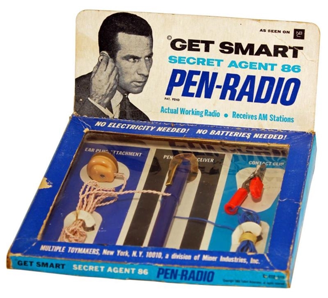 GET SMART SECRET AGENT 86 PEN RADIO.              