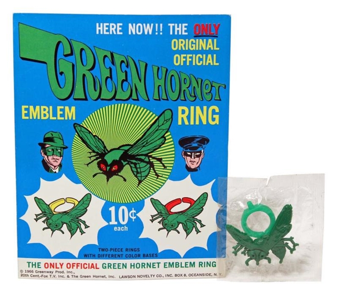 THE GREEN HORNET EMBLEM RING.                     