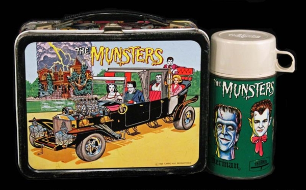 THE MUNSTERS STEEL LUNCH BOX & THERMOS.           