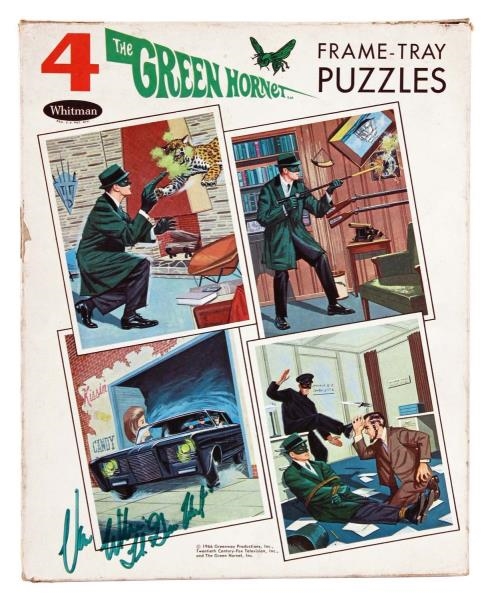 AUTOGRAPHED THE GREEN HORNET FRAME TRAY PUZZLES.  