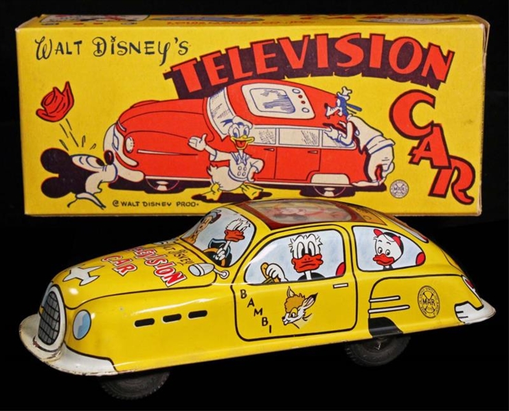 MARX TIN LITHO WALT DISNEY’S TELEVISION CAR.      