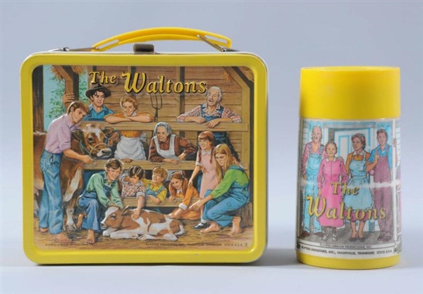 THE WALTONS STEEL LUNCH BOX & THERMOS.            